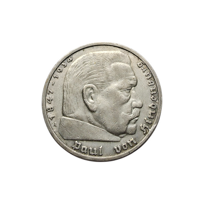 Srebrnik "5 REICHS MARK" Ag 900/1000; masa=13.80g
