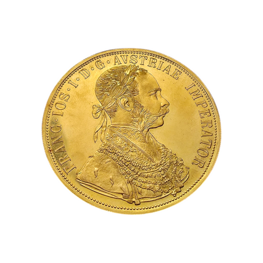 Zlatnik štirikratni dukat 986/1000; masa=13.96g