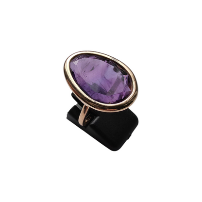 Zlati prstan "MAUVE" 14K 585/1000; masa=5.58g