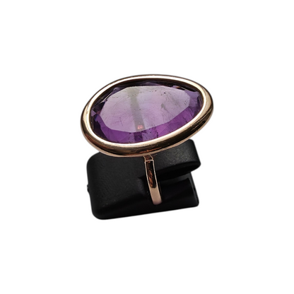 Zlati prstan "MAUVE" 14K 585/1000; masa=5.58g