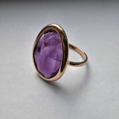 Zlati prstan "MAUVE" 14K 585/1000; masa=5.58g
