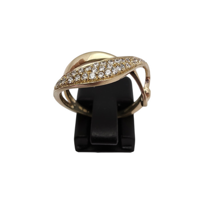 Zlati prstan "INFIN" 14K 585/1000; masa=3.55g