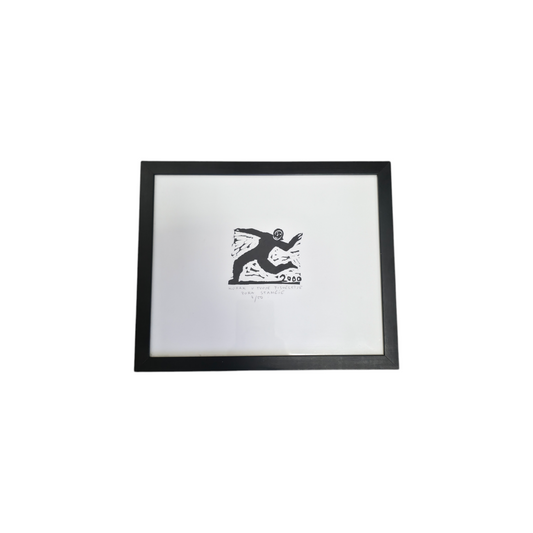 Zora Stančič; grafika; "Korak v tvoje tisočletje"; 27 cm x 22 cm