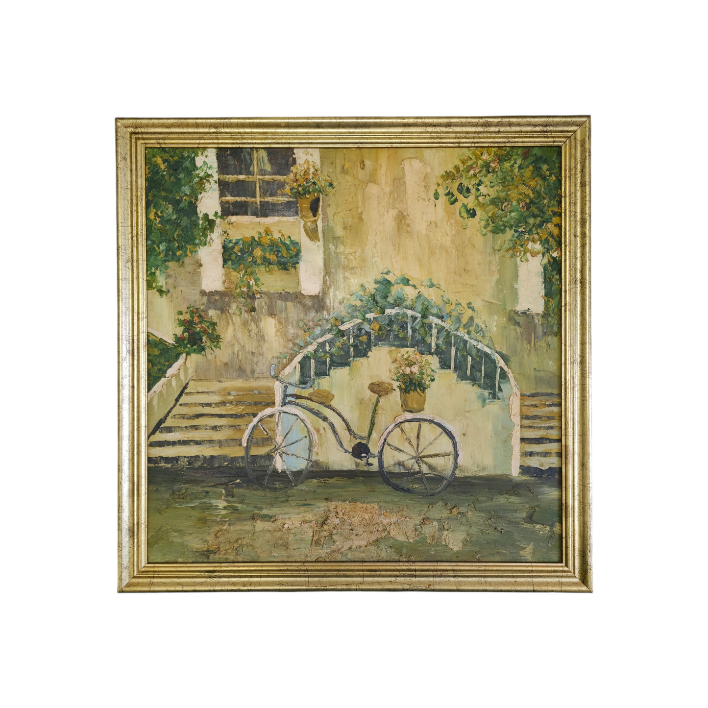 N/A; olje na platno; Mestno kolo; 56 cm x 56 cm