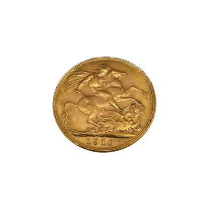 Zlatnik "EDWARD VII." 22K 916/1000; masa=7.98g