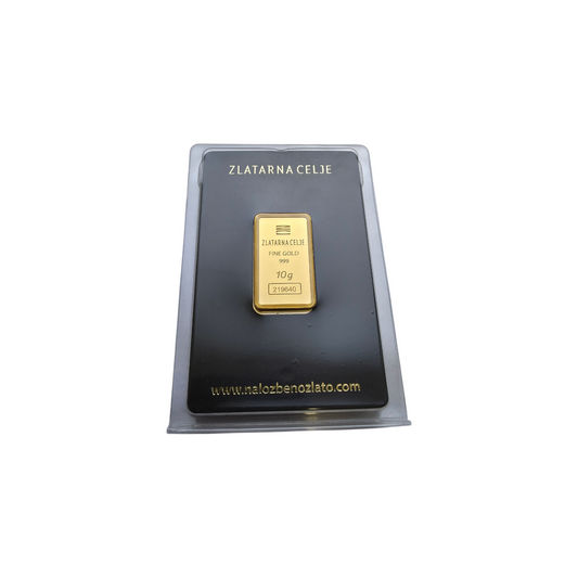 Naložbeno zlato ZC 24K 999.9/1000; masa=10.00g