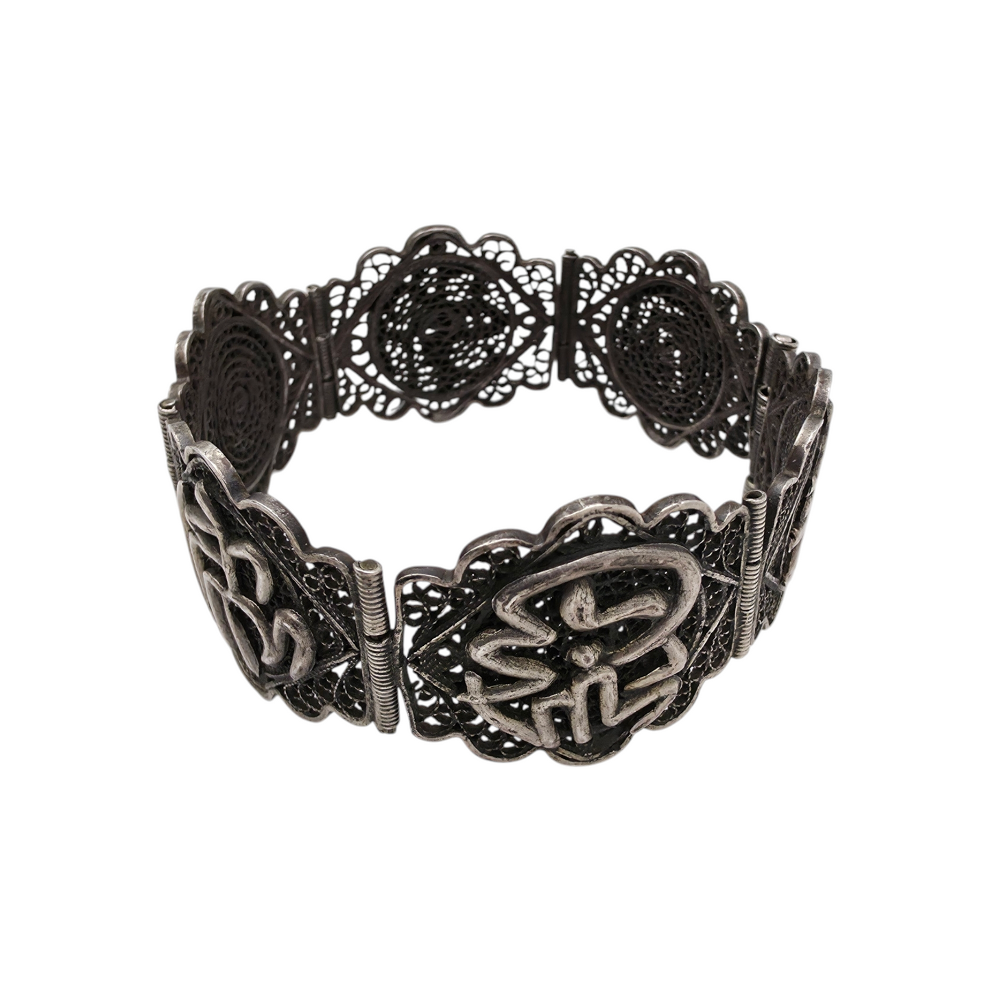 Srebrna zapestnica "108" Ag 925/1000; masa=30.60g