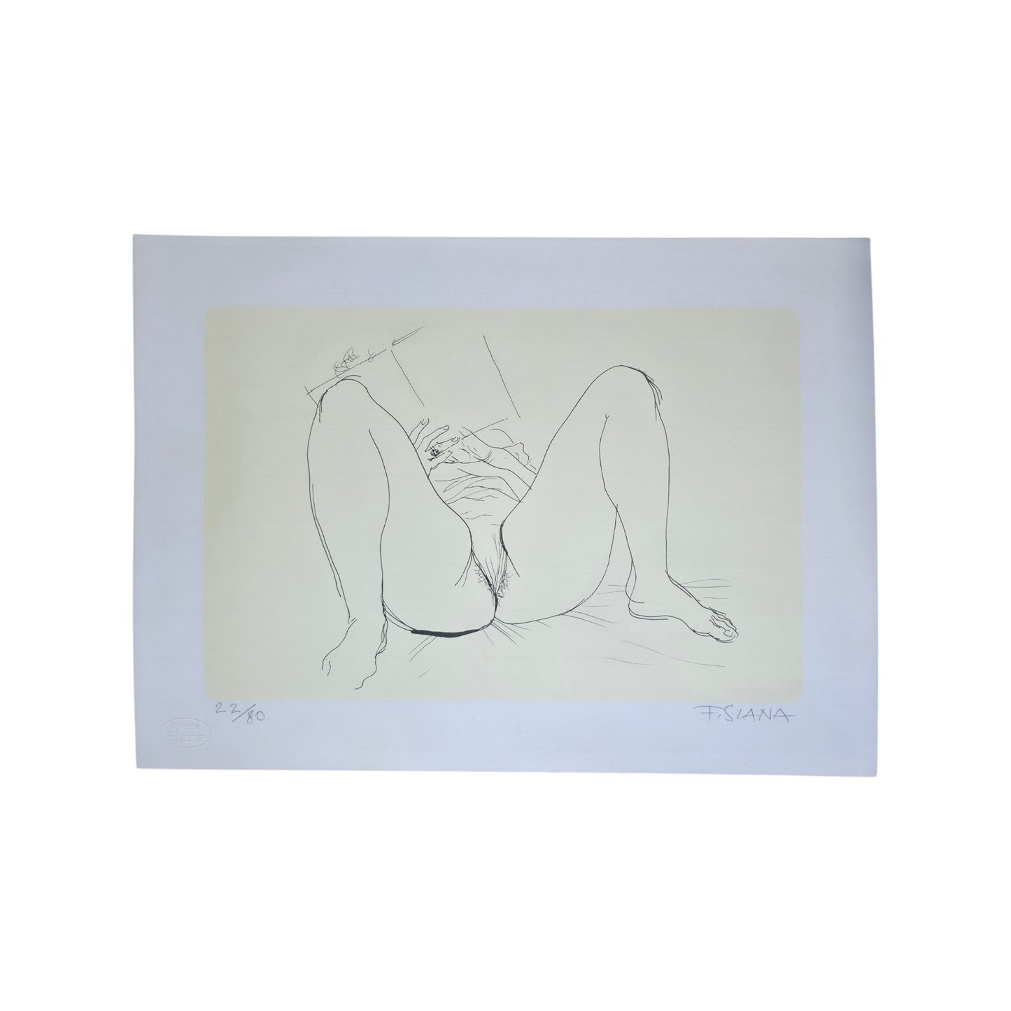 France Slana; grafika; Akt III.; 44 cm x 32 cm