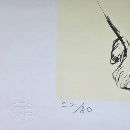 France Slana; grafika; Akt IV.; 44 cm x 32 cm