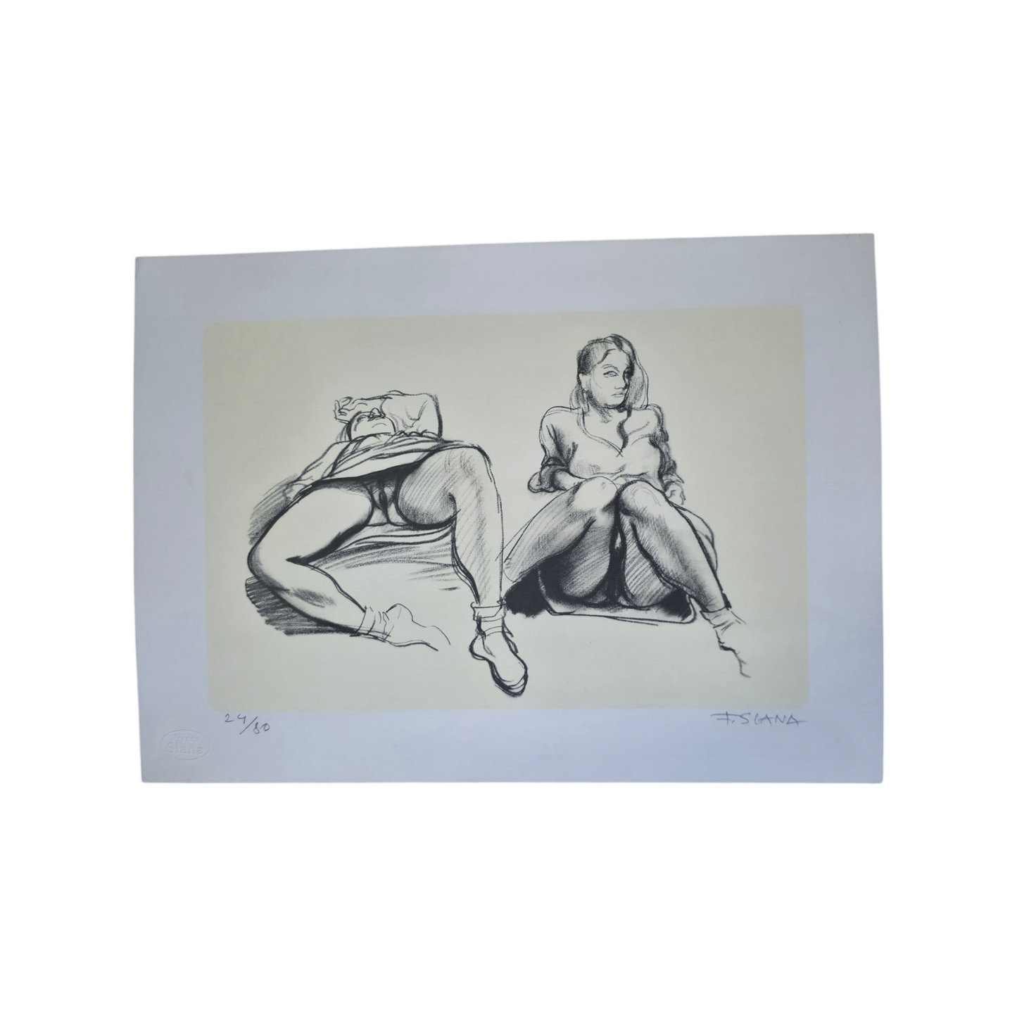 France Slana; grafika; Akt I.; 44 cm x 32 cm