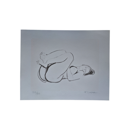 France Slana; grafika; Akt V.; 44 cm x 32 cm