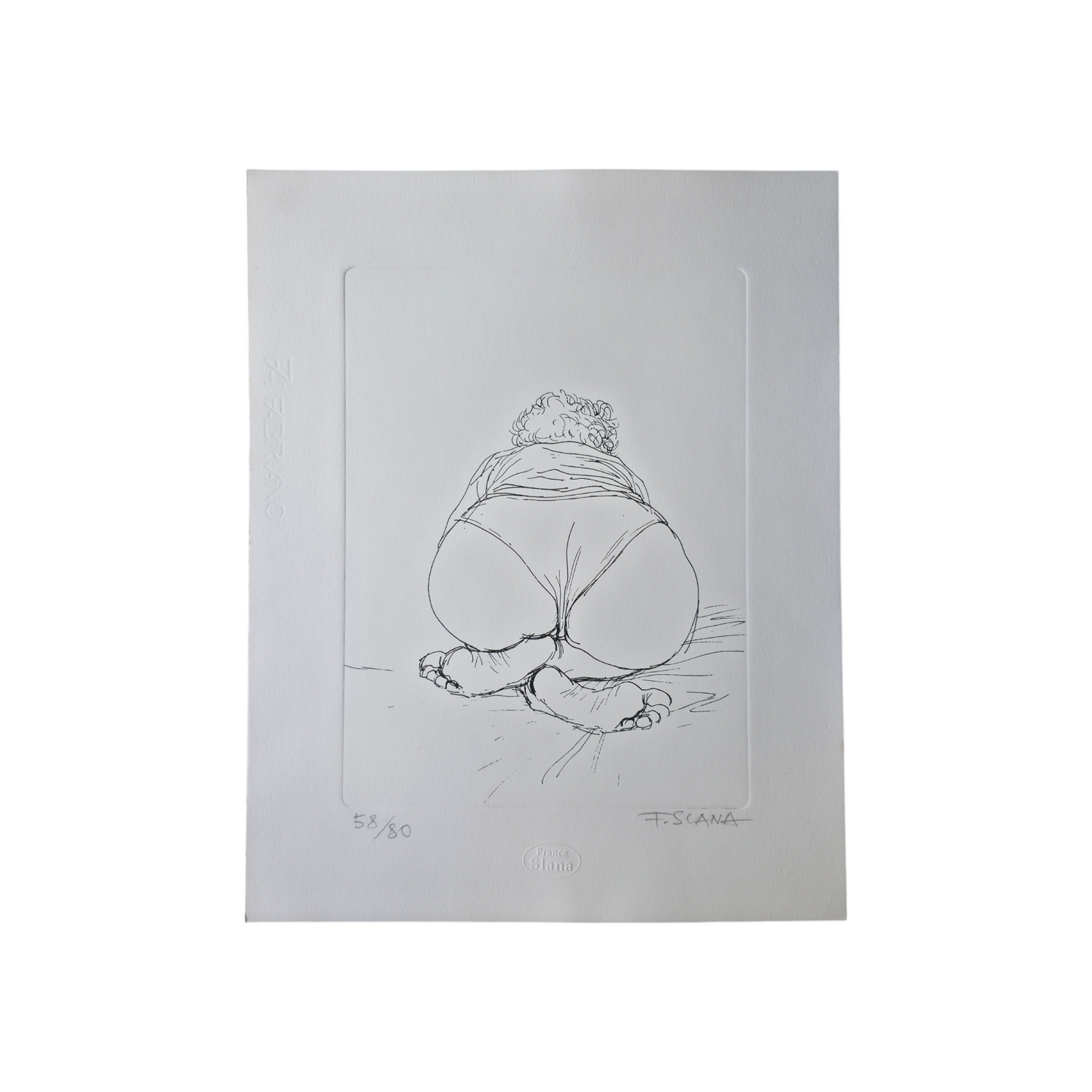 France Slana; grafika; Akt VII.; 32 cm x 44 cm