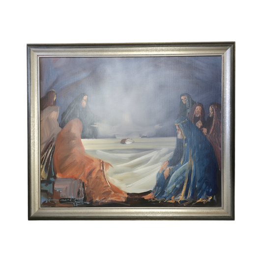 Zmago Modic; olje na platno; "Odrešenik"; 70 cm x 60 cm