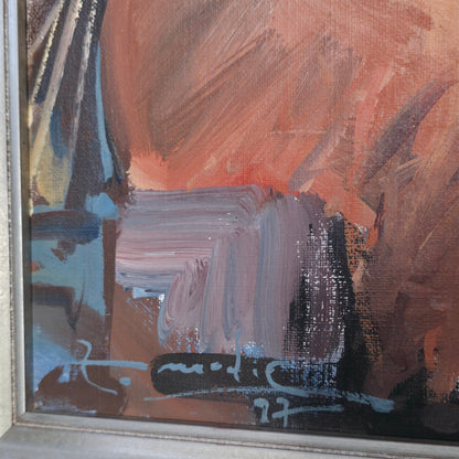 Zmago Modic; olje na platno; "Odrešenik"; 70 cm x 60 cm