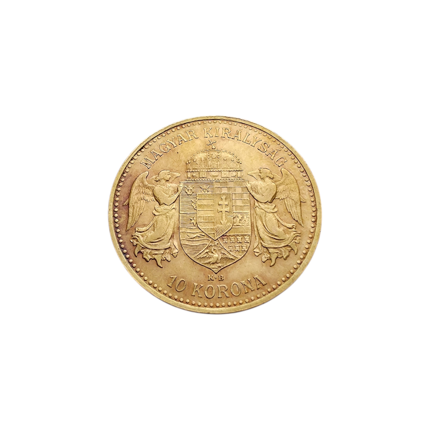 Zlatnik 10 MADŽARSKIH KRON 21K 900/1000; masa=3.38g (1904)