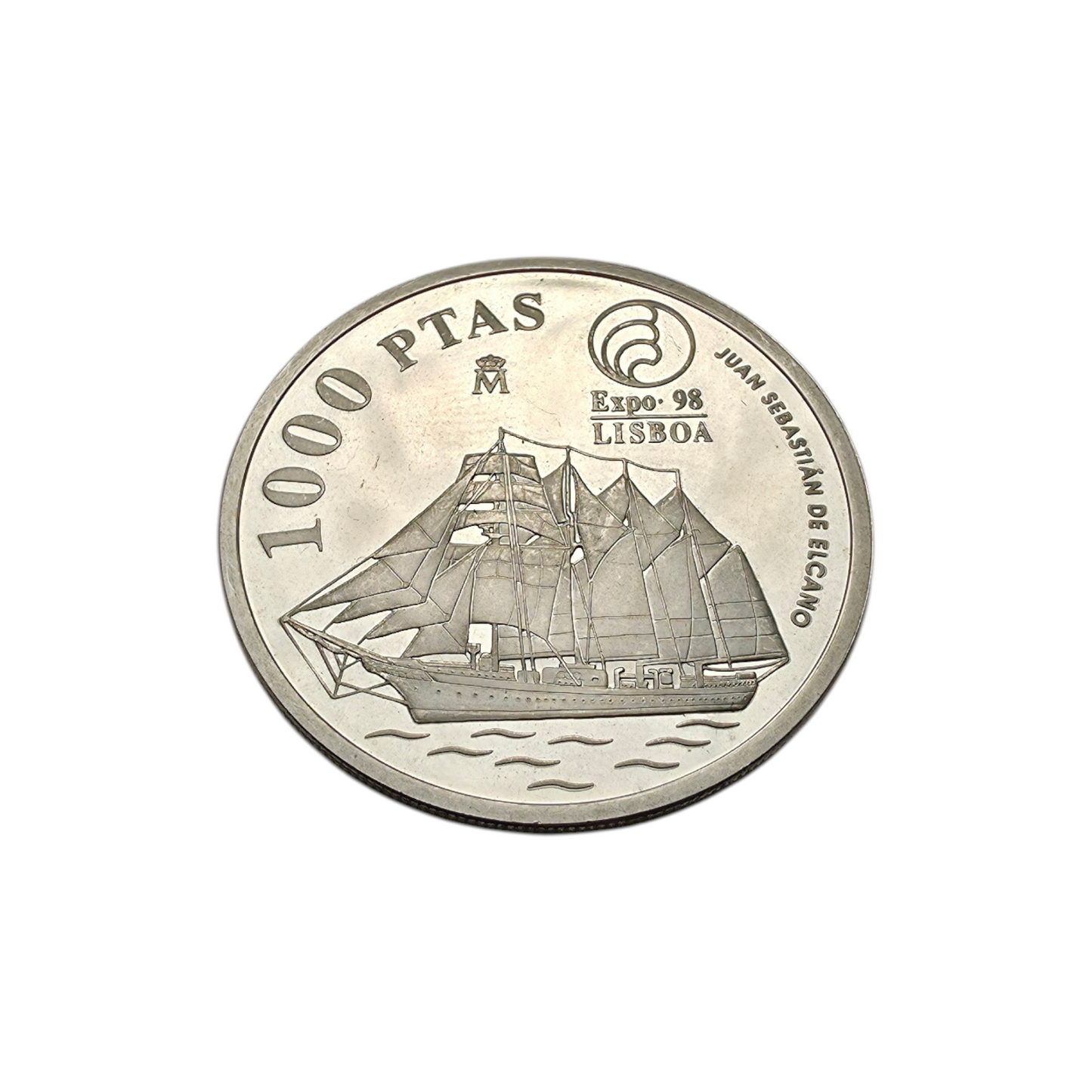 Srebrnik "1000 PTAS" Ag 925/1000; masa=13.46g