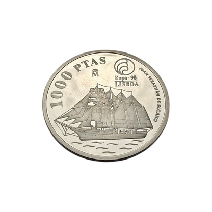 Srebrnik "1000 PTAS" Ag 925/1000; masa=13.46g