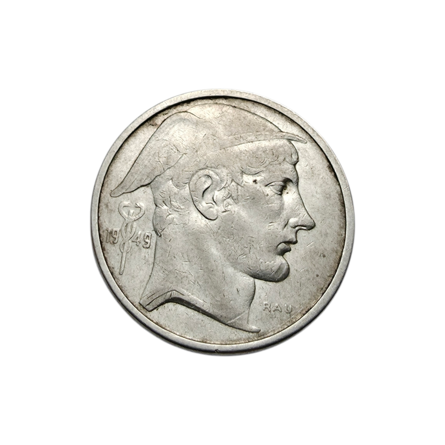 Srebrnik "50 FRANCS B." Ag 835/1000; masa=12.36g
