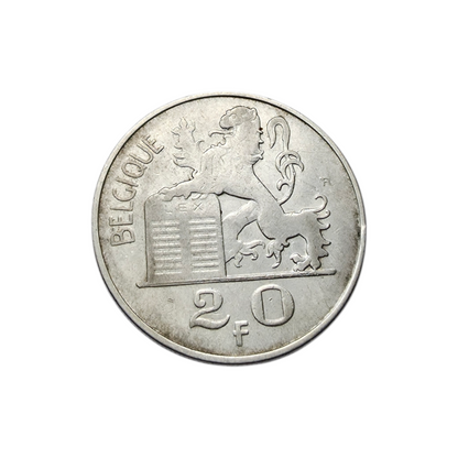 Srebrnik "20 FRANCS B." Ag 835/1000; masa=7.95g
