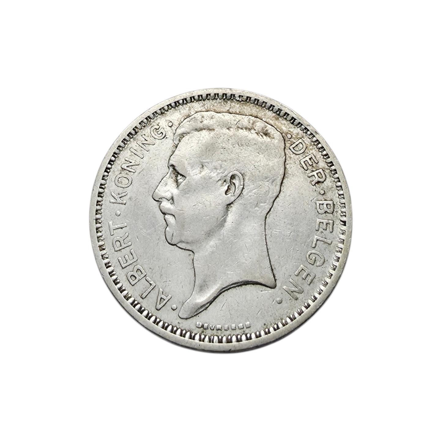 Srebrnik "20 FRANCS ALBERT" Ag 680/1000; masa=10.88g