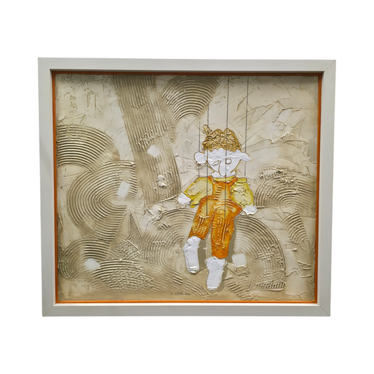 Dušan Sterle; mešana tehnika; "Lutka"; 88 cm x 78 cm