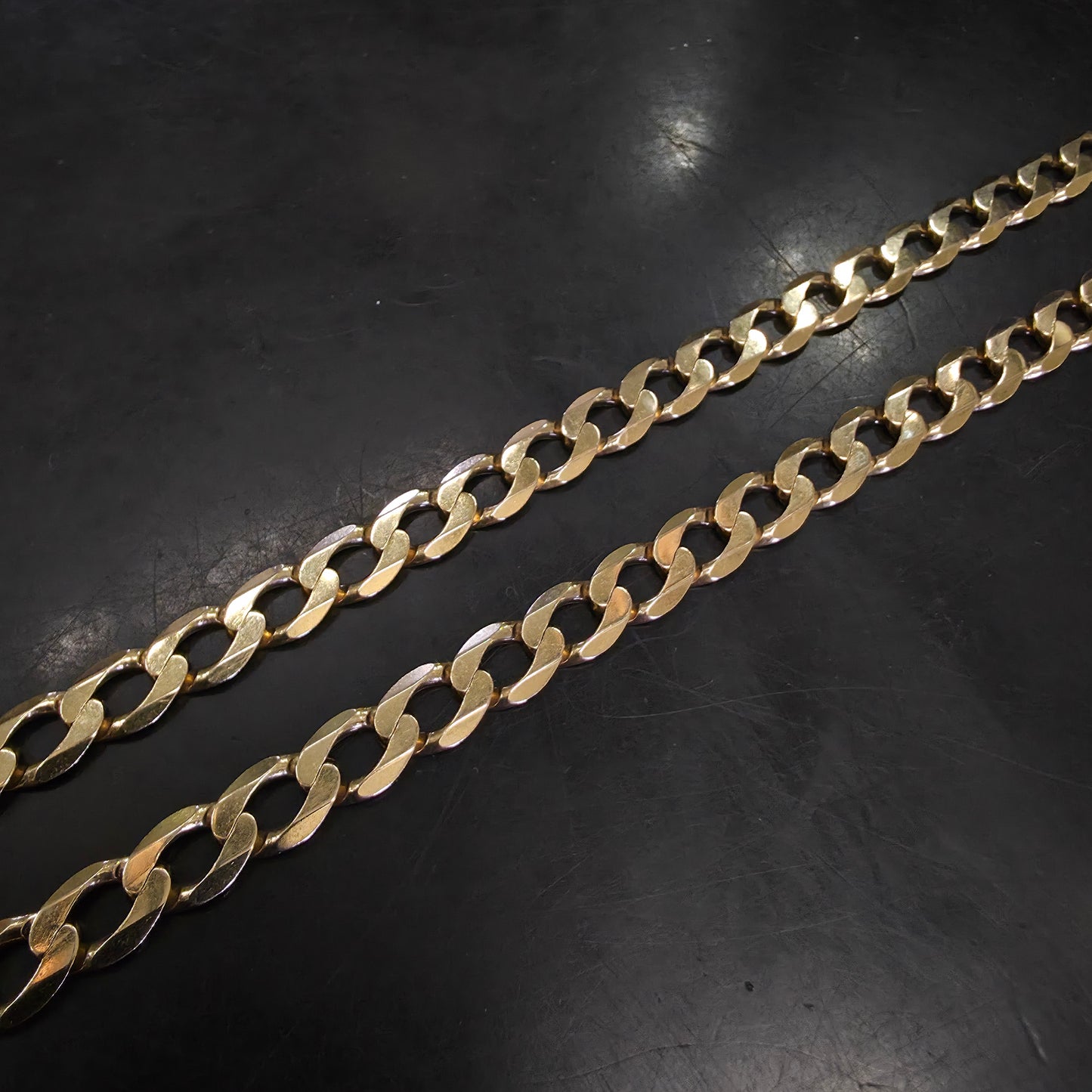 Zlata verižica "DENTON" 14K 585/1000; masa=39.63g