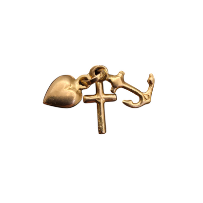 Zlati obesek "CHERISH" 18K 750/1000; masa=1.38g
