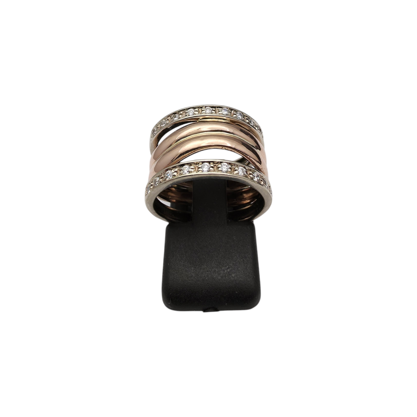 Zlati prstan "ENIDE" 14K 585/1000; masa=8.51g
