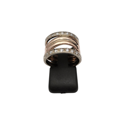 Zlati prstan "ENIDE" 14K 585/1000; masa=8.51g