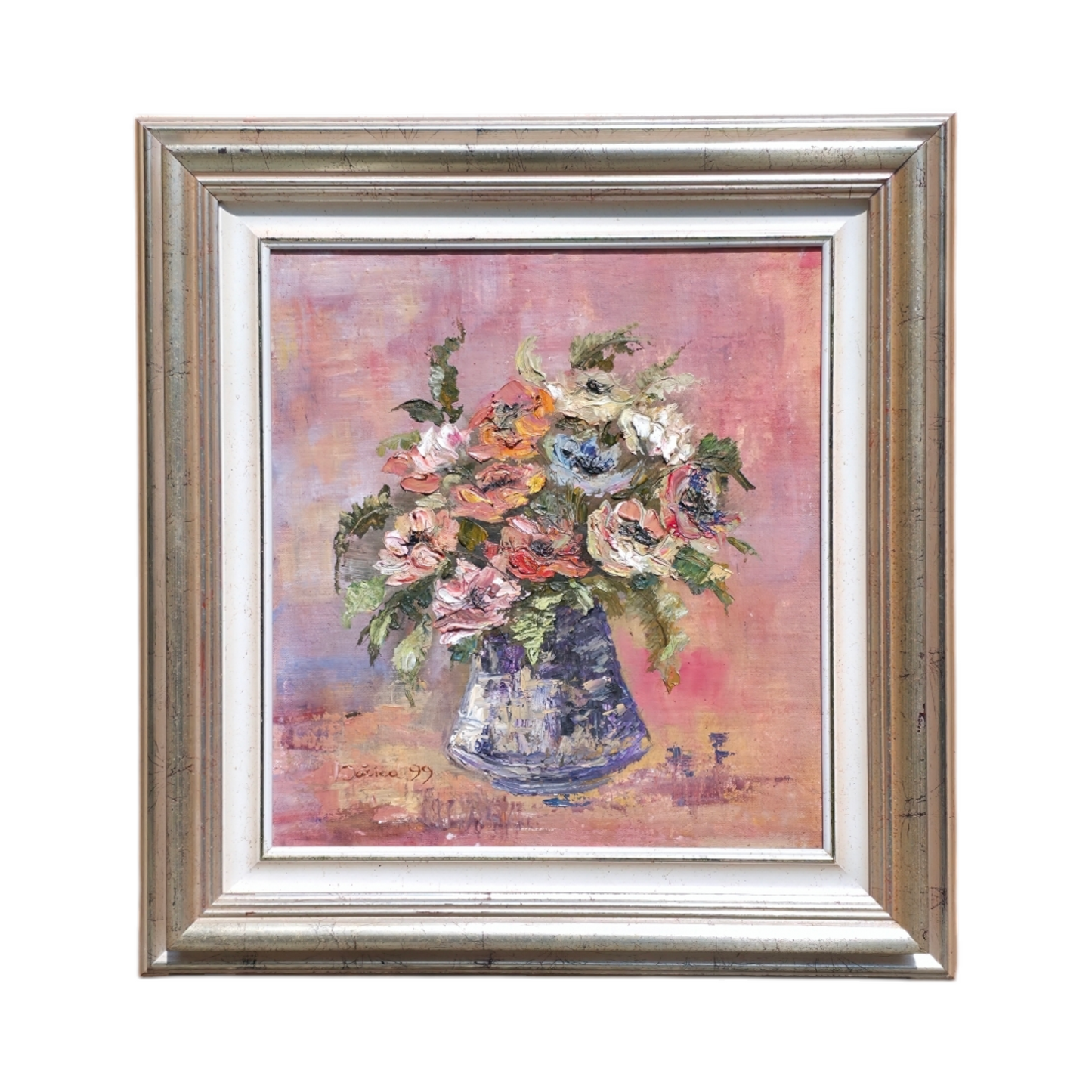 Jožica; Akril na platno; Tihožitje; 53 cm x 56 cm