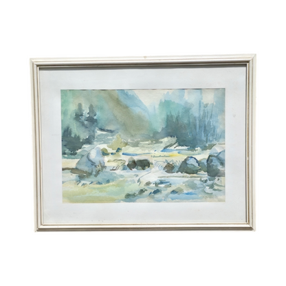 France Smole; akvarel; pokrajina; 57 cm x 45 cm