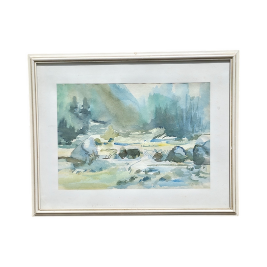 France Smole; akvarel; pokrajina; 57 cm x 45 cm