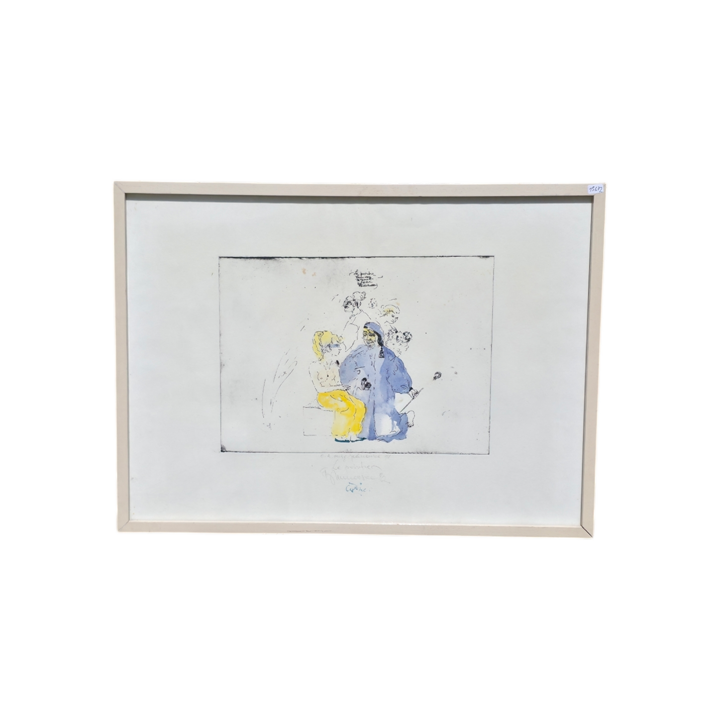 Biljana Unkovska; Jedkanica 1/1 E.A.; "Le painter"; 57 cm x 42 cm