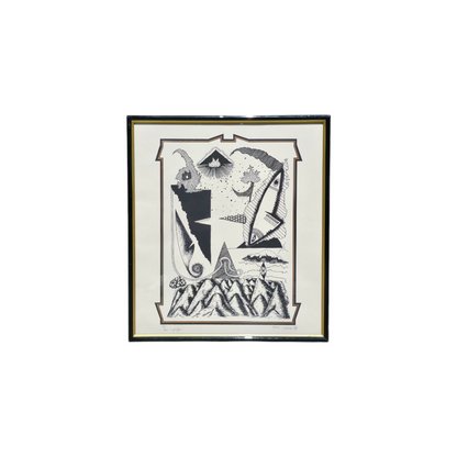 Albin Krese; serigrafija; abstrakt ; 37 cm x 41 cm