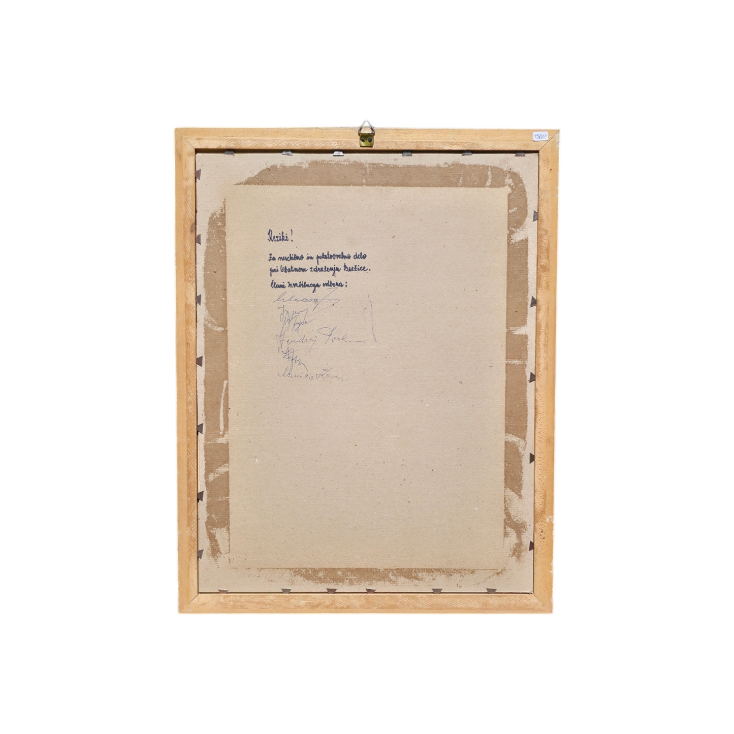 Danilo Cedilnik; grafika – linorez; "Stolpiček"; 50 cm x 60 cm