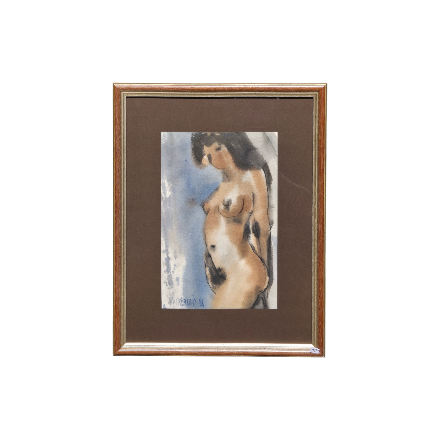 Peter Adamič; akvarel; Ženski akt; 40 cm x 50 cm