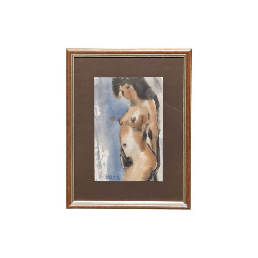 Peter Adamič; akvarel; Ženski akt; 40 cm x 50 cm