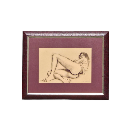 France Slana; risba; Ženski akt; 53 cm x 32 cm