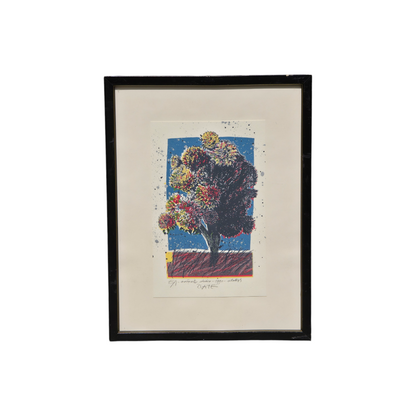 Cveto Zlate; E.A. sitotisk; "Rožnato drevo"; 30 cm x 36 cm