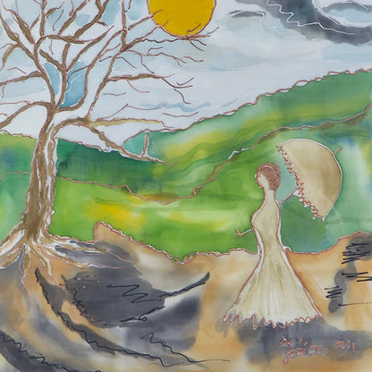 Jožica; mešana tehnika; "Pohujšanje"; 38 cm x 42 cm