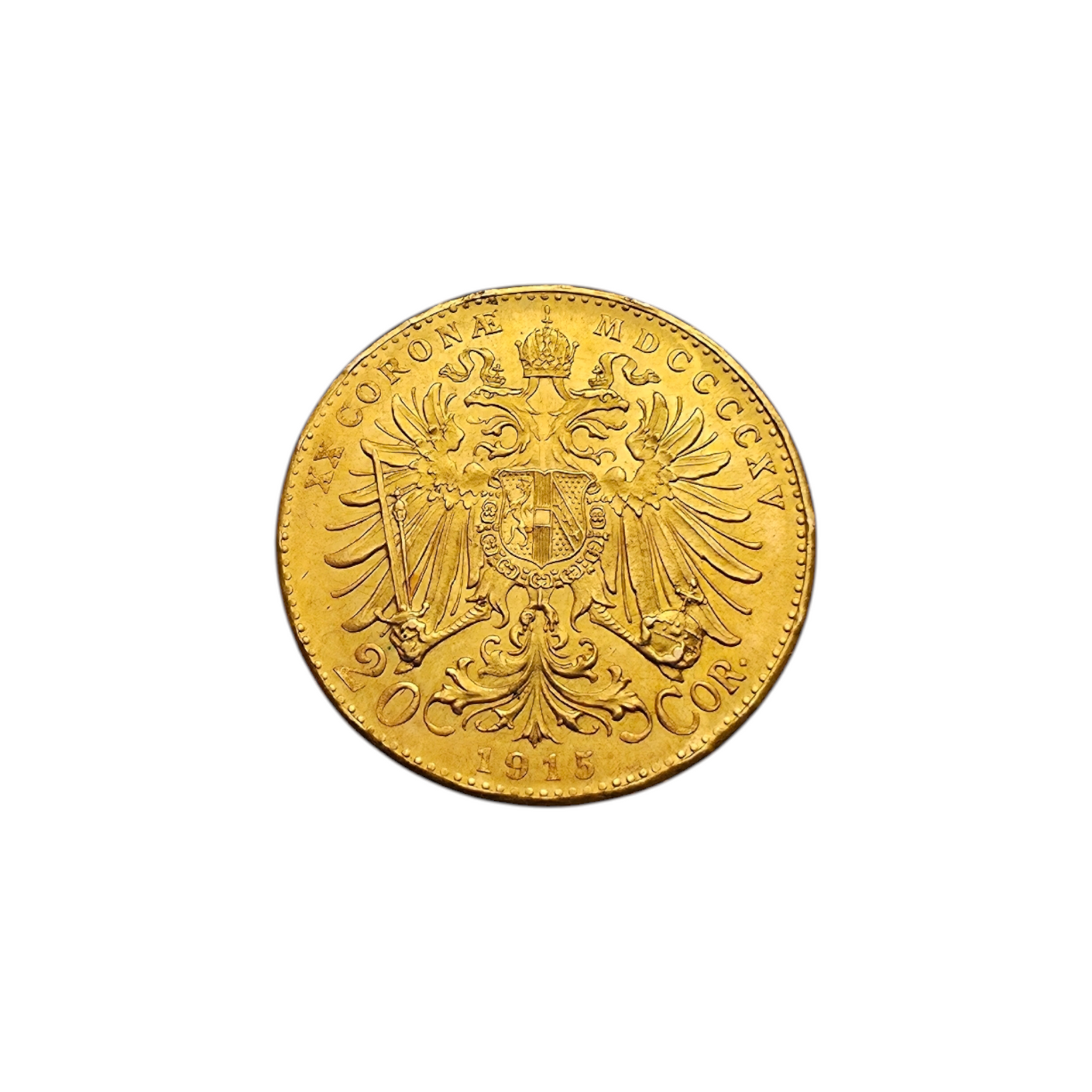 Zlatnik 20 Korona 21K 900/1000; masa=6.77g