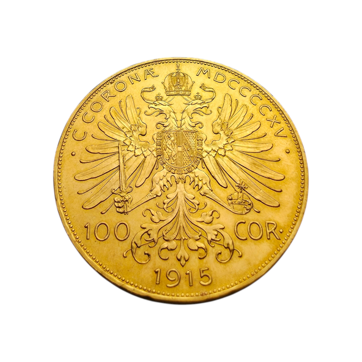 Zlatnik 100 Korona 21K 900/1000; masa=33.86g