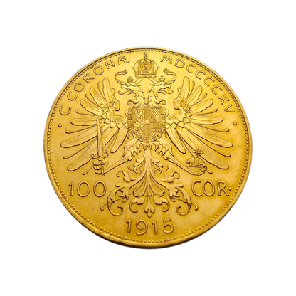Zlatnik 100 Korona 21K 900/1000; masa=33.86g