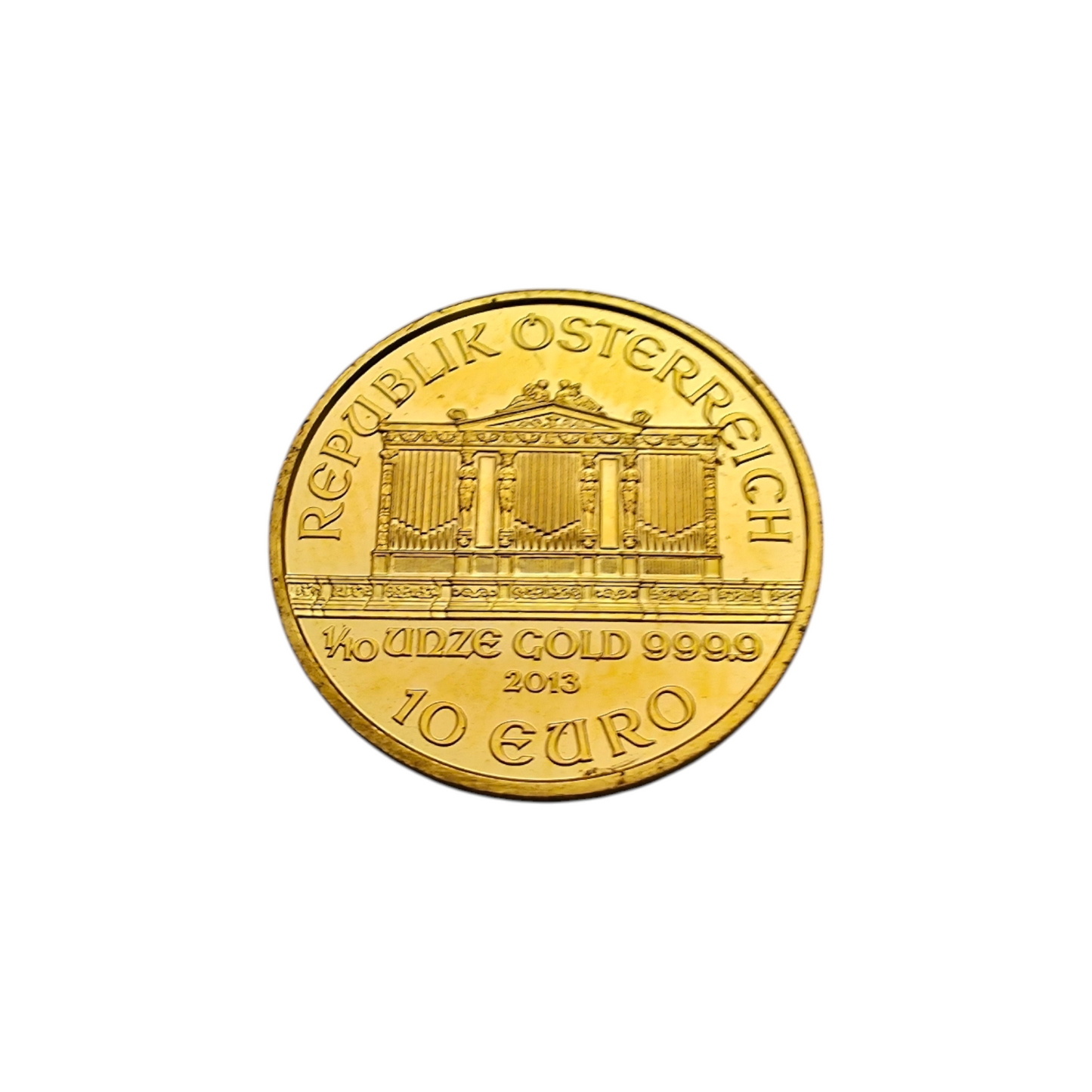Zlatnik Dunajski filharmonik 1/10 24K 999.9/1000; masa=3.15g