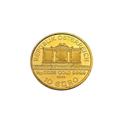 Zlatnik Dunajski filharmonik 1/10 24K 999.9/1000; masa=3.15g