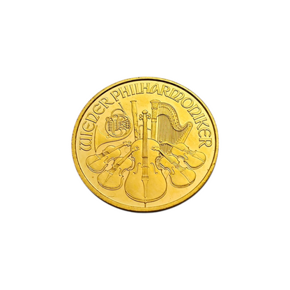Zlatnik Dunajski filharmonik 1/10 24K 999.9/1000; masa=3.15g
