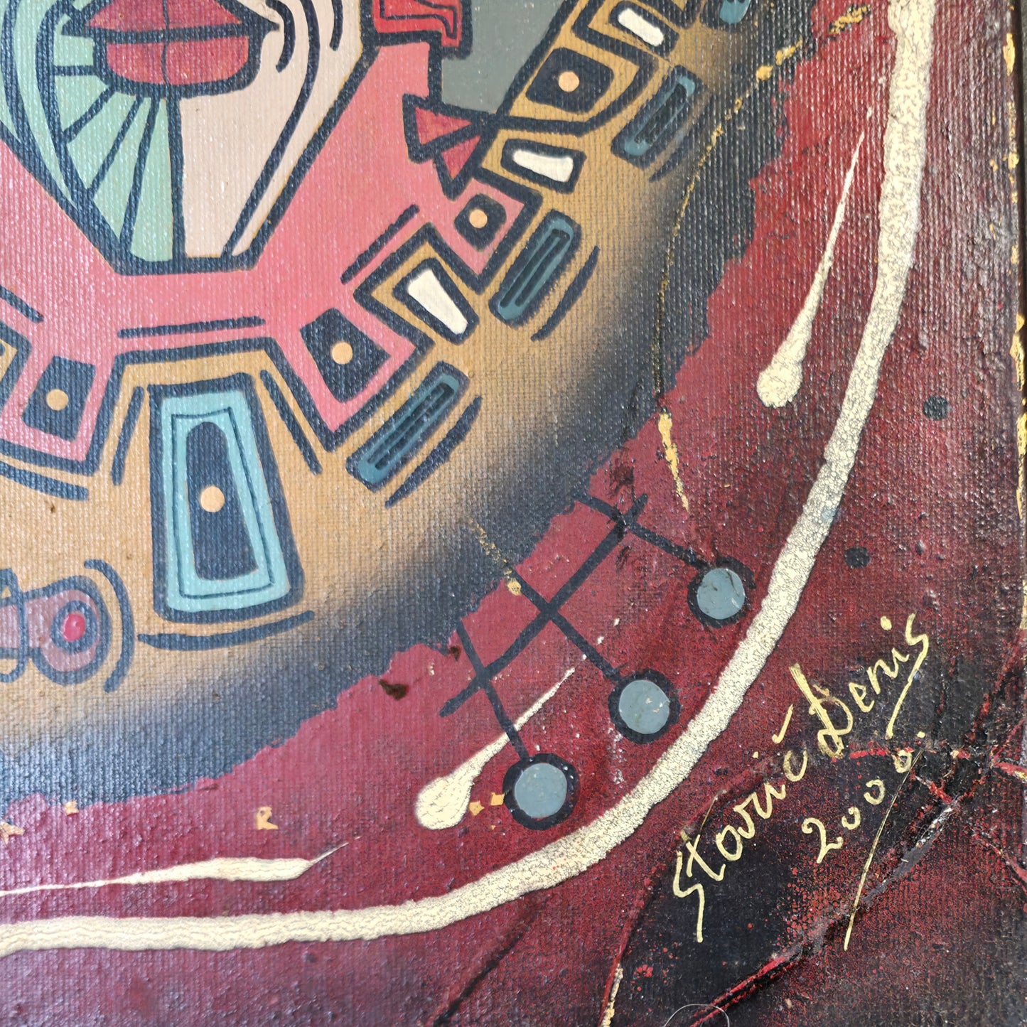 Denis Starič; olje na platno; "Čvek"; 50 cm x 70 cm