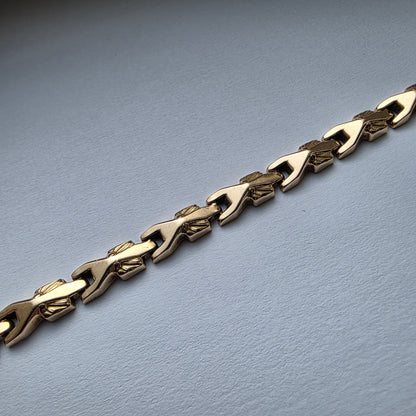 Zlata zapestnica "KESSUM" 14K 585/1000; masa=9.15g