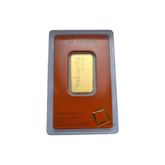 Naložbeno zlato VALCAMBI 24K 999.9/1000; masa=20.00g