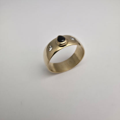 Zlati prstan "FELIX" 14K 585/1000; masa=6.19g